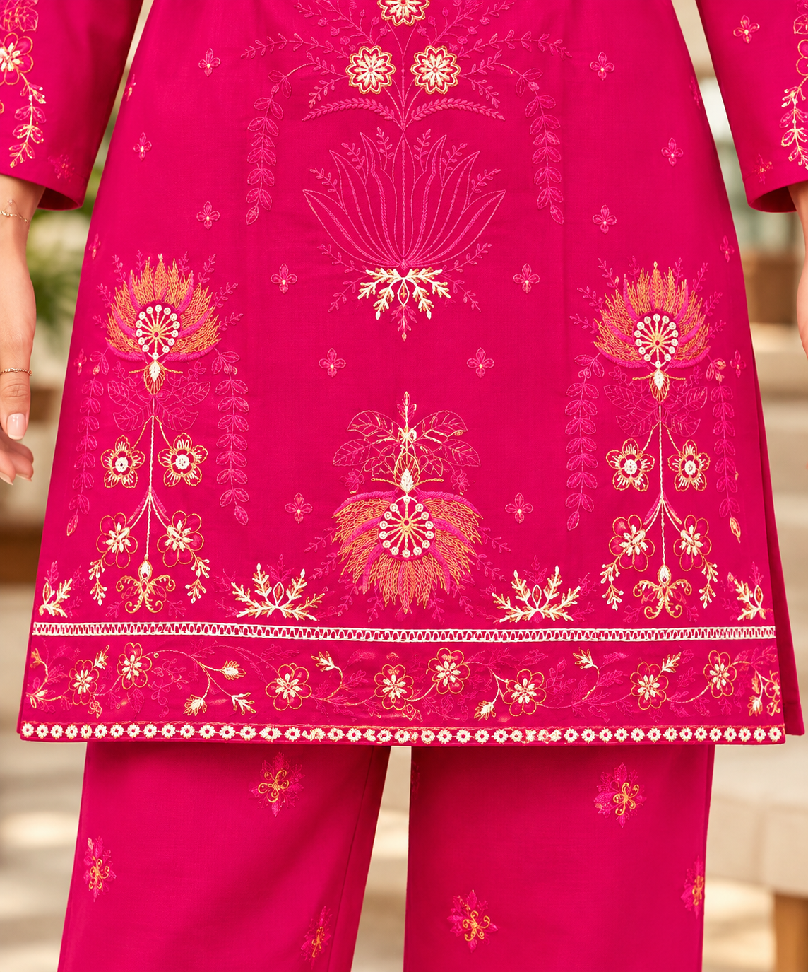 Fuchsia Aurelle β Signature Embroidered Suit πβ¨