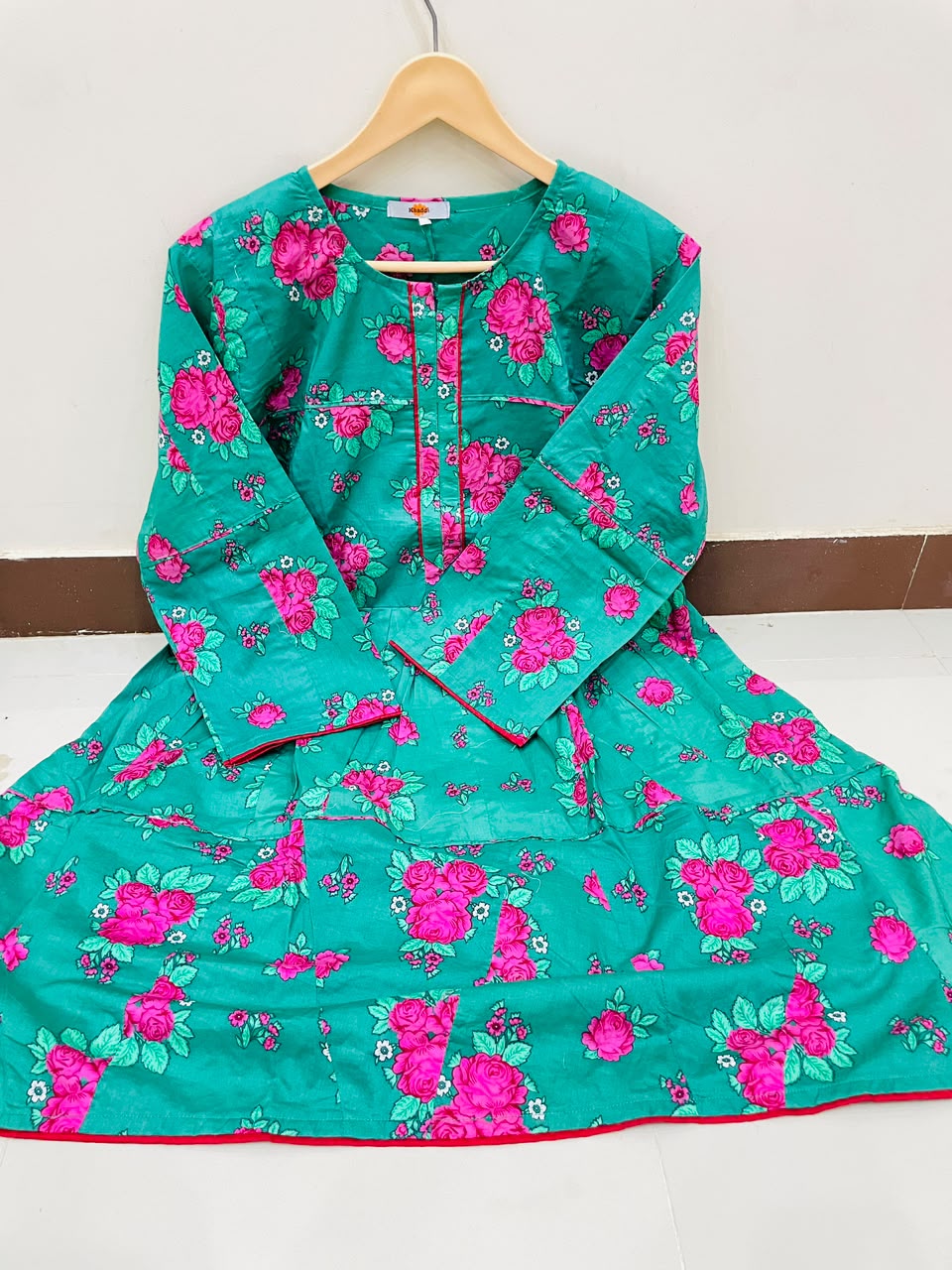 KHAADI – 1 Piece Sea Green Frock
