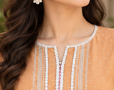 Peach Blossom – 3 Piece Stitched Suit