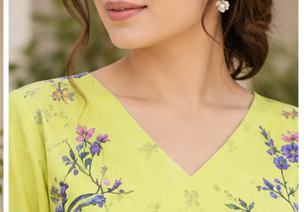 Lime Blossom – Premium 3 Piece Printed Lawn Suit