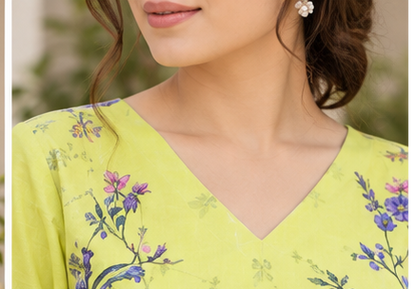 Lime Blossom – Premium 3 Piece Printed Lawn Suit