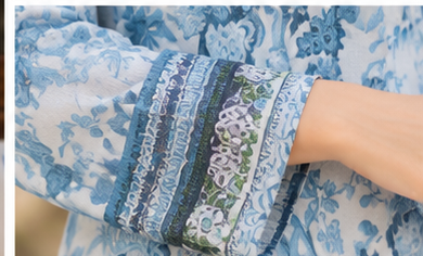 Azure Bloom – Premium 3 Piece Printed Lawn Suit