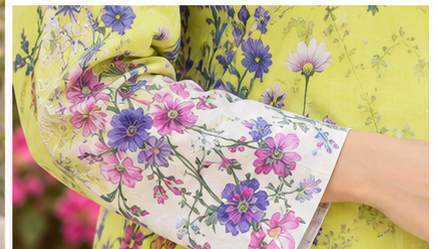 Lime Blossom – Premium 3 Piece Printed Lawn Suit