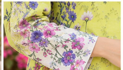 Lime Blossom – Premium 3 Piece Printed Lawn Suit