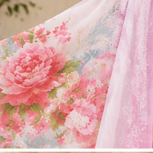 Blush Bloom – 3 Piece Stitched Suit