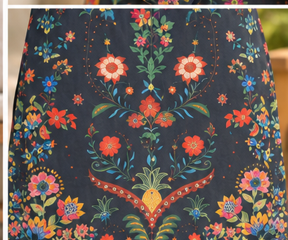 Midnight Bloom – Premium 3 Piece Printed Suit