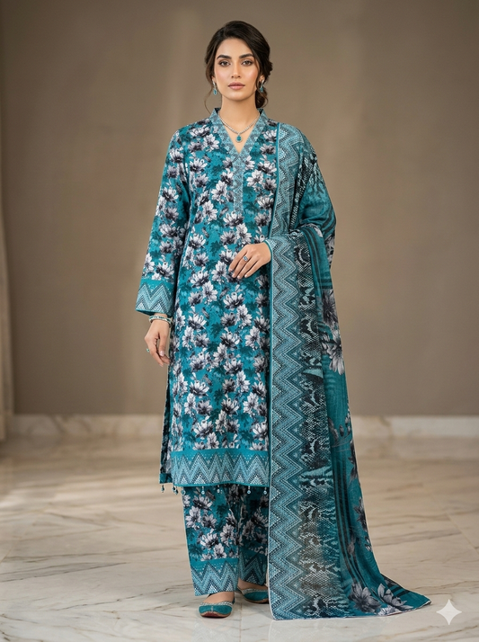 Noor Premium  Lawn 3 Piece Stitched