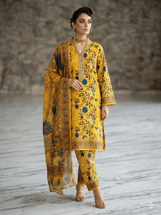 Meher Lawn3 Piece Stitched - Seemasejee