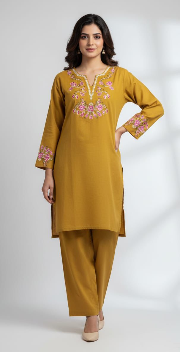 Safa Modern Co-Ord Set Stitched Embroidery – 2 Piece Suit