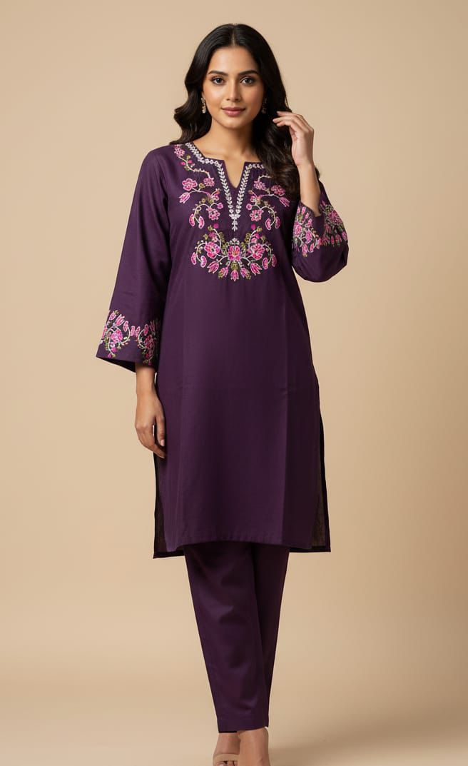 Aira Co-Ord Set Stitched  Embroidery – 2 Piece Suit