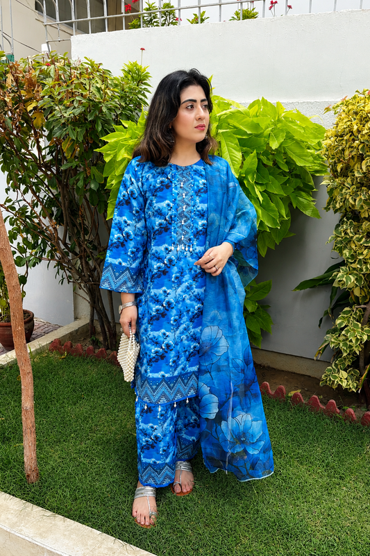 Elara – Premium Lawn 3 Piece Stitched - Seemasejee