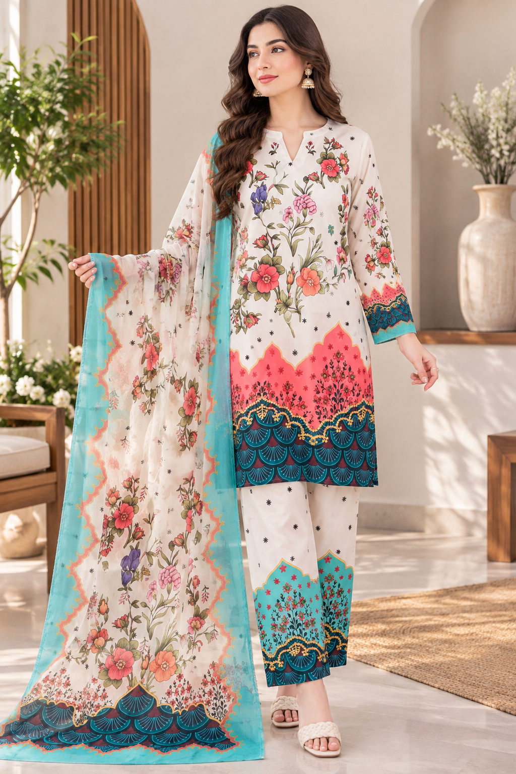 Fall in Love at First Look  – Premium 3 Piece Printed Lawn Suit
