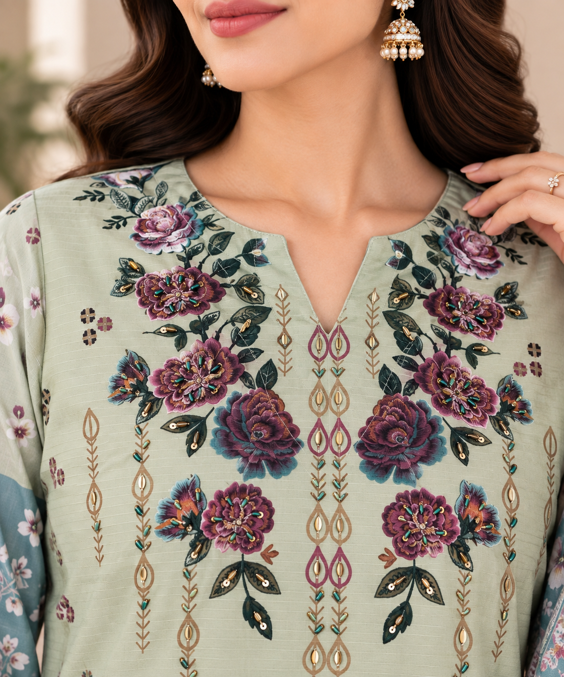 Meadow of Mirrors  – Premium 3 Piece Printed Lawn Suit
