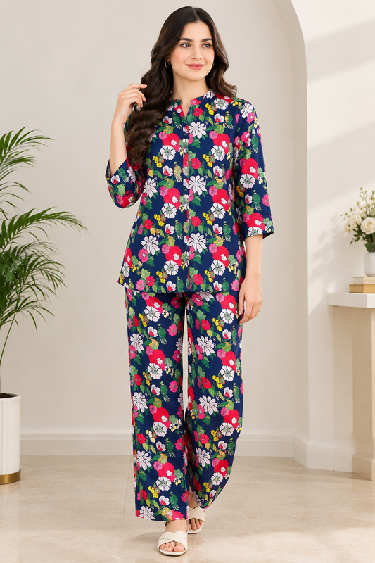 Midnight Floral – 2 Piece Co-Ord Set