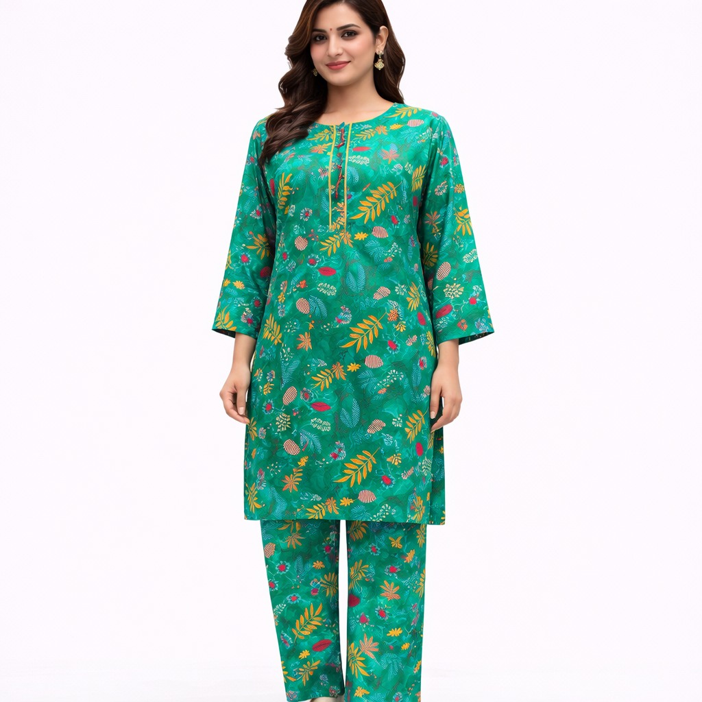 Flora Duo Jade - 2 Piece Lawn