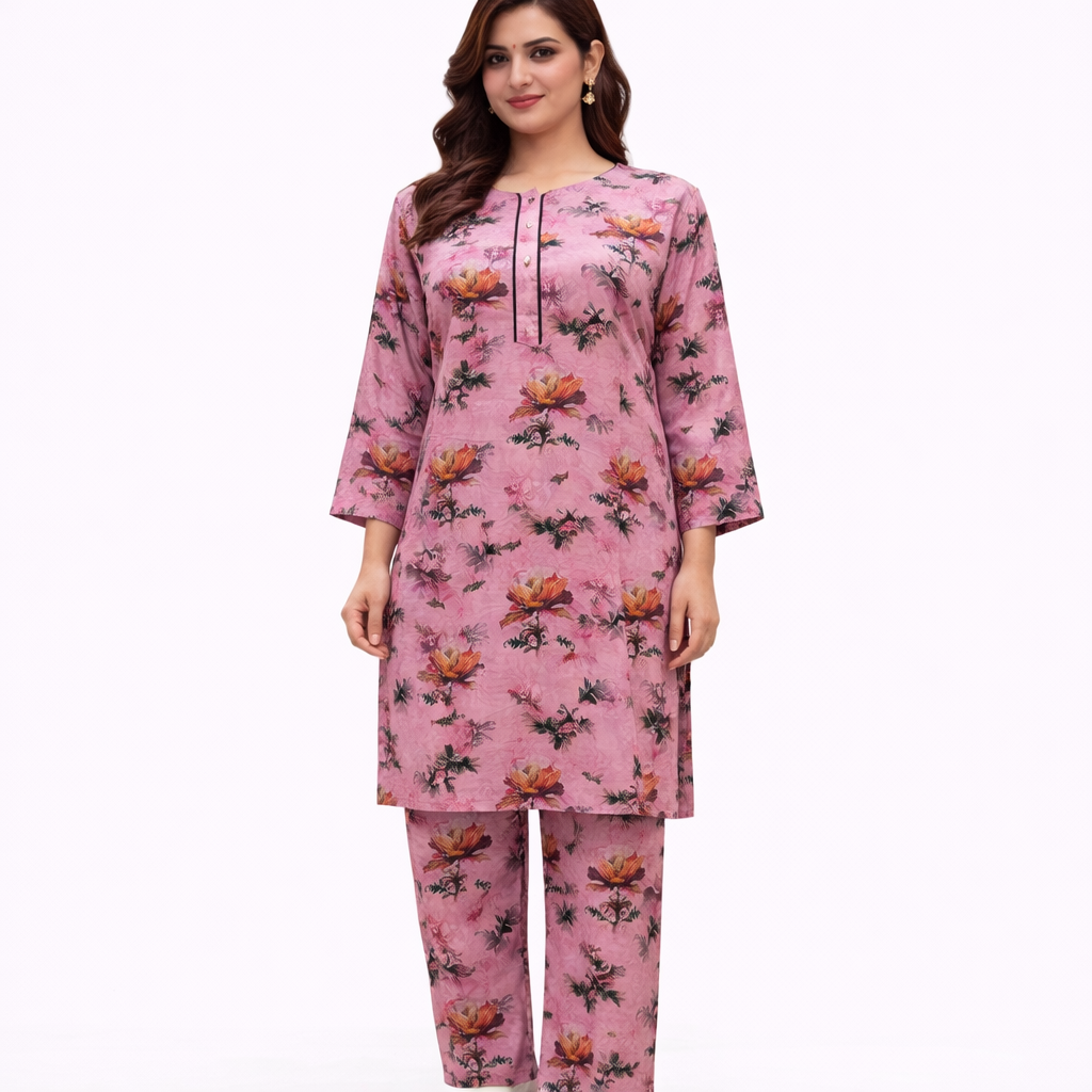 Flora Duo Mauve - 2 Piece Lawn