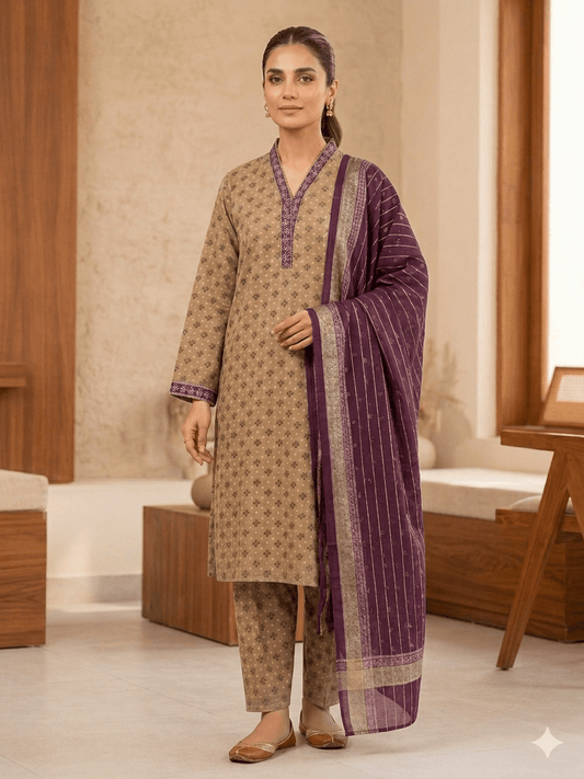 Mahveen Pure 3 Piece Lawn Stitched Suit - Seemasejee