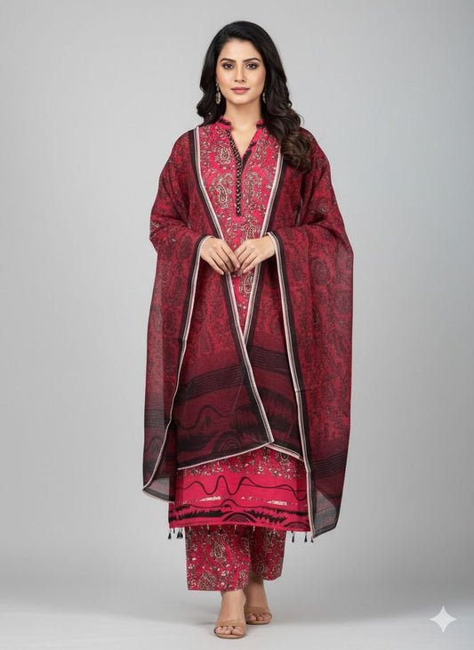 Ayesha – Swiss Lawn Three Piece Stitched Suit - Seemasejee