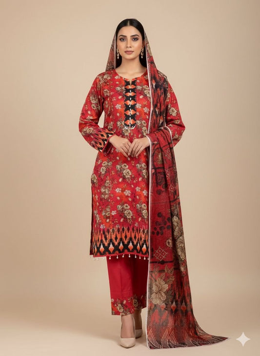 Aafreen – Swiss Lawn Three Piece Stitched Suit - Seemasejee