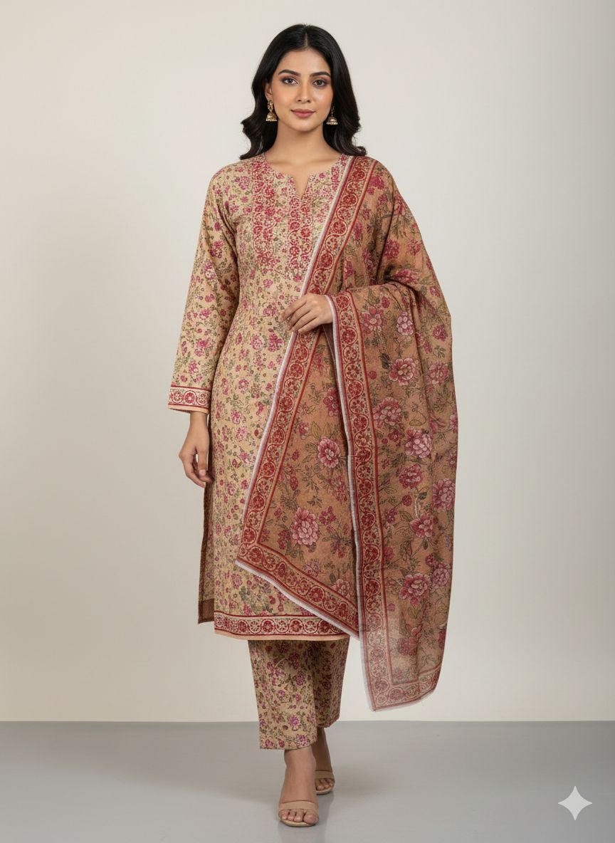 Zyra – Swiss Lawn 3 Piece Suit