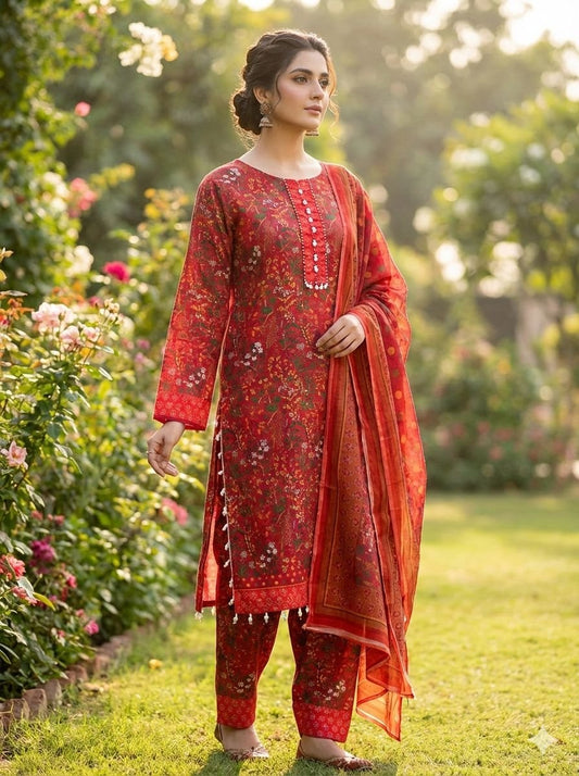 Serene – Swiss Lawn 3 Piece Stitched - Seemasejee