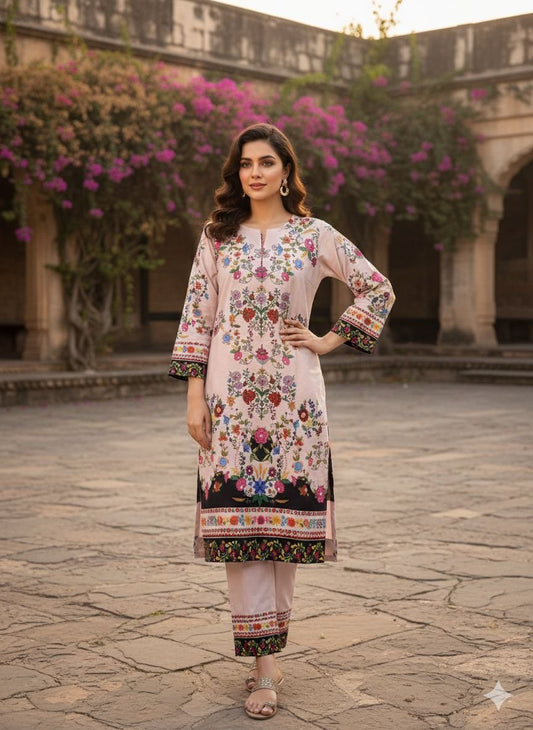 Aylin – Swiss Lawn 2 Piece Stitched Suit - Seemasejee