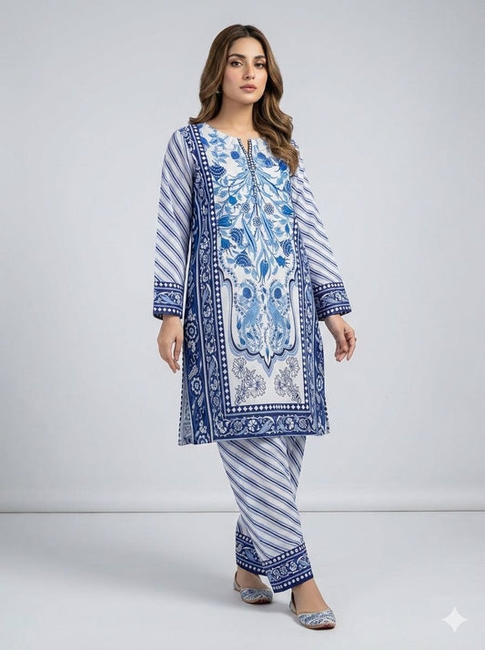 Zavia – Swiss Lawn 2 Piece Stitched Suit - Seemasejee