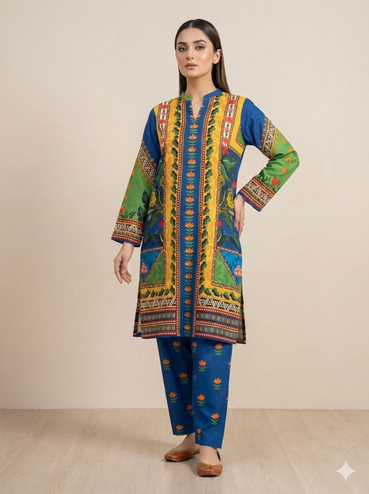 Mahira – Swiss Lawn 2 Piece Stitched Suit - Seemasejee