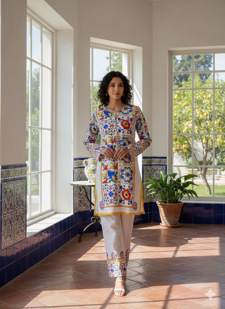 Noor – Premium Bana Dora Lawn 2 Piece Stitched