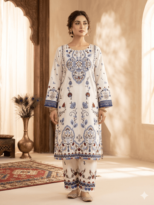 Elara Premium Swiss Lawn 2 Piece Stitched - Seemasejee