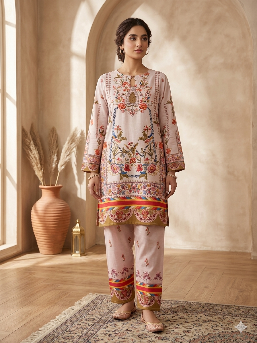 Rimsha Luxury  Swiss Lawn 2 Piece Stitched