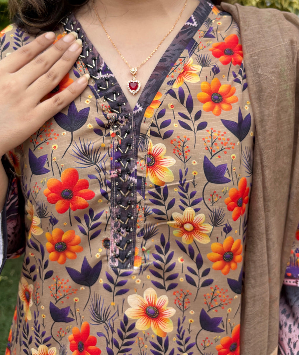 Zara Lawn 3 Piece Stitched