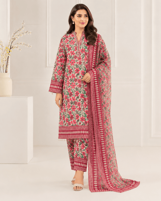 Aliza Bana Dora Swiss Lawn 3 Piece - Seemasejee