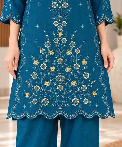 Elara Fleur – Signature Embroidered Suit