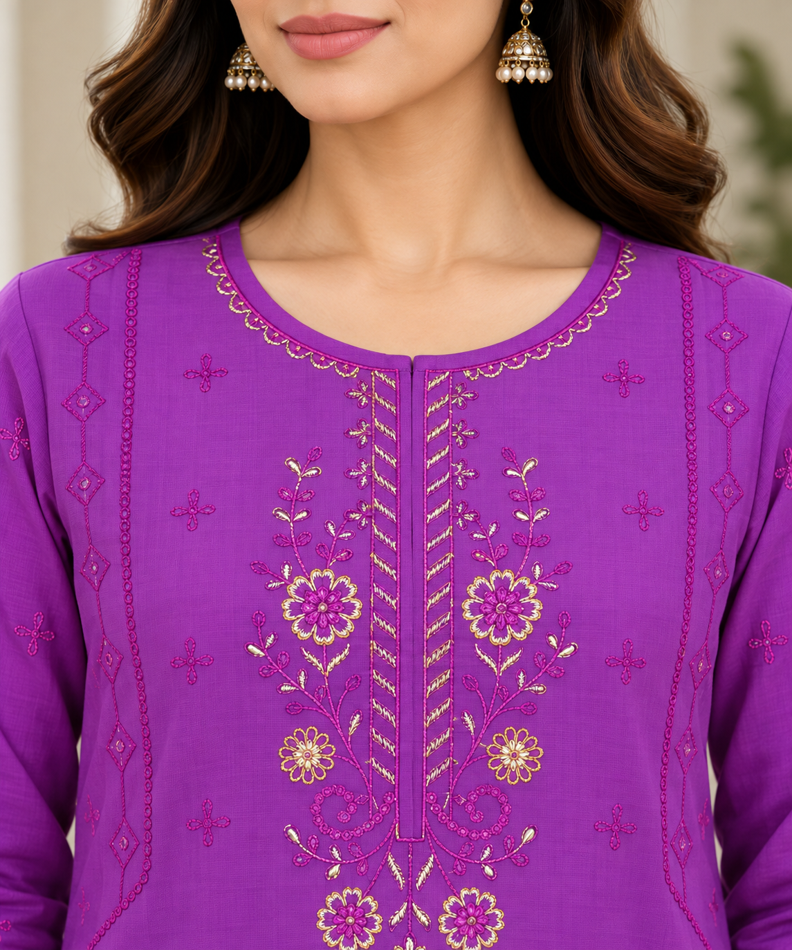 Viora Fleur – Signature Embroidered Suit