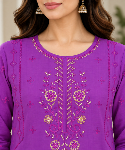 Viora Fleur – Signature Embroidered Suit