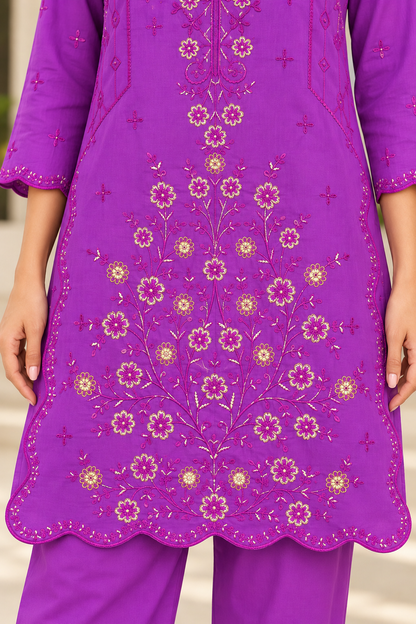 Viora Fleur – Signature Embroidered Suit