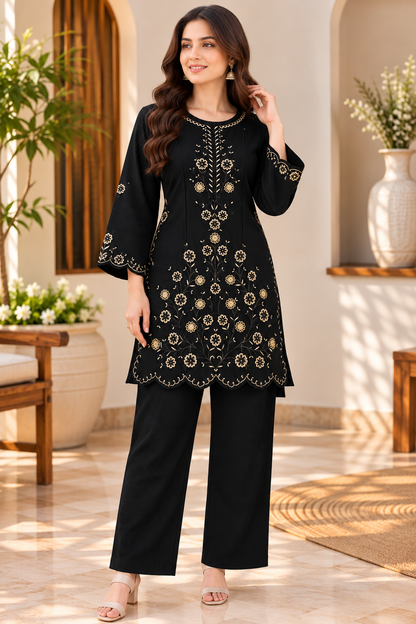 Onyx Aurelle – Signature Embroidered Suit