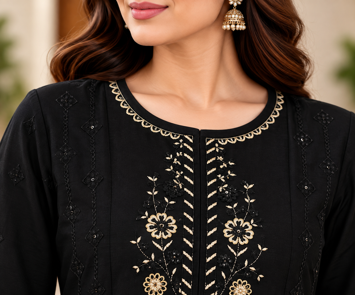 Onyx Aurelle – Signature Embroidered Suit
