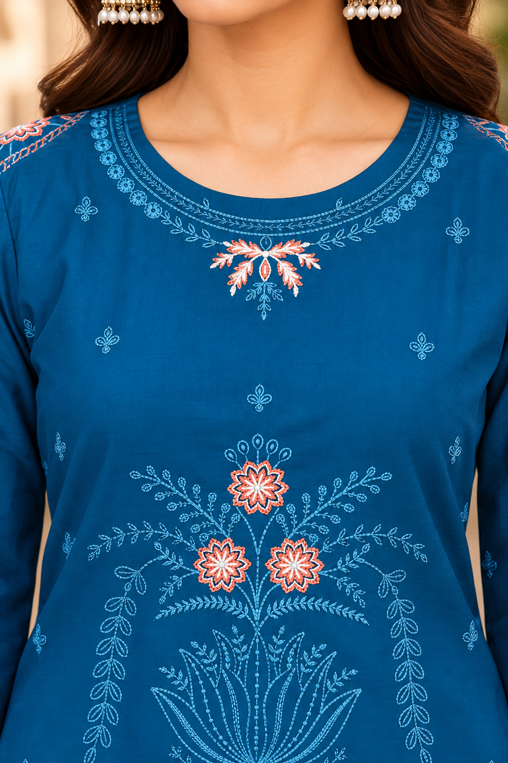 Sapphire Rosé – Signature Embroidered Suit
