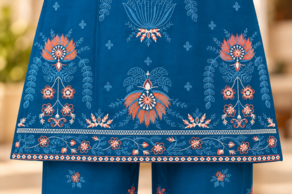 Sapphire Rosé – Signature Embroidered Suit
