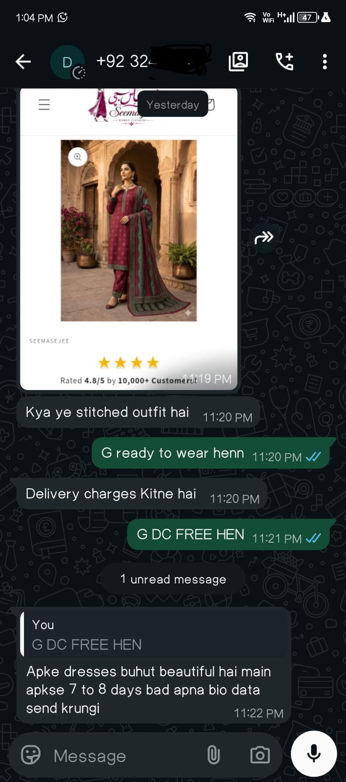 Seemas Jee Customer Feedback