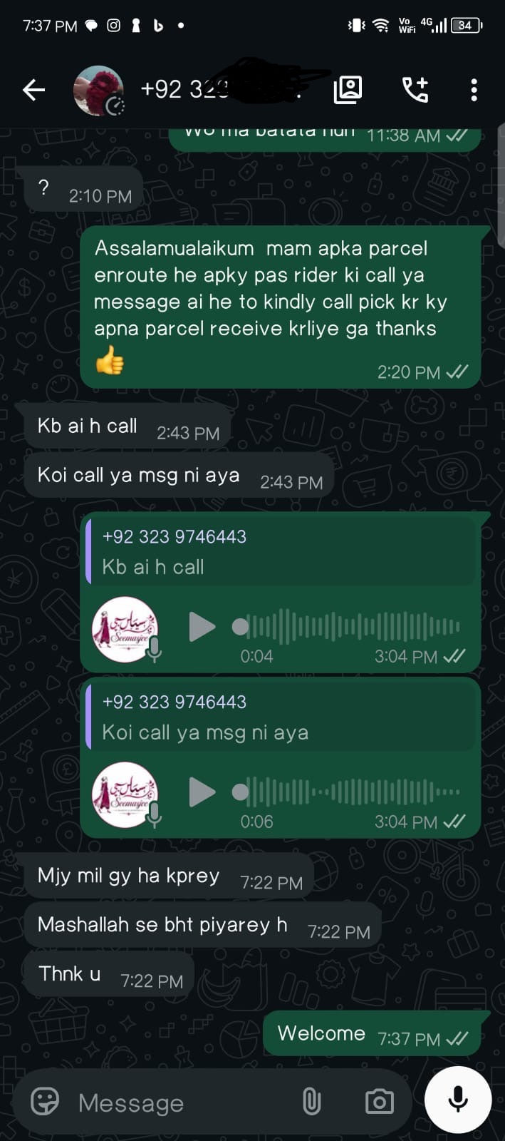 Seemas Jee Customer Feedback