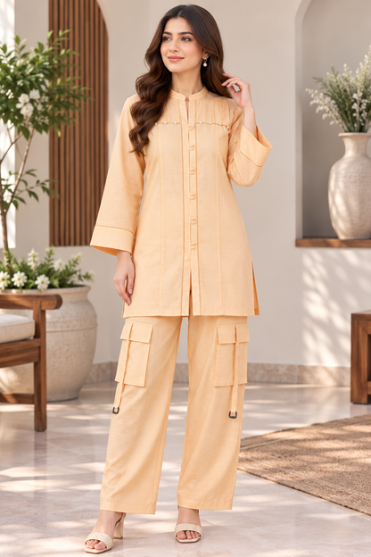 Peach Élan Utility Co-Ord