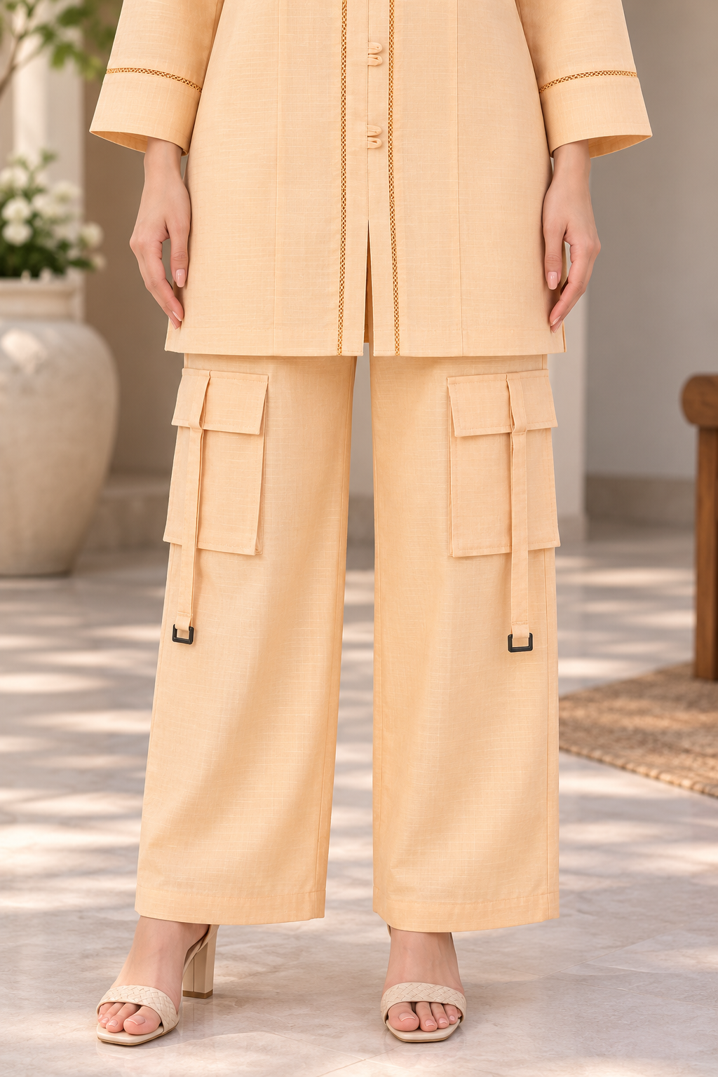 Peach Élan Utility Co-Ord