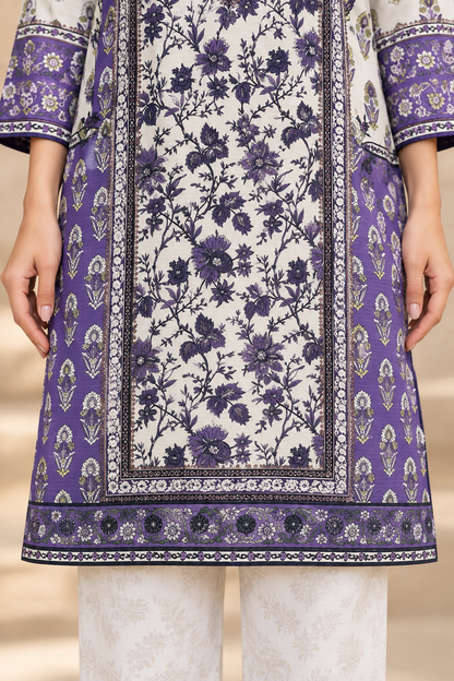 Lavender Mirrored Bloom – Freshy Shalwar 3-Piece Suit