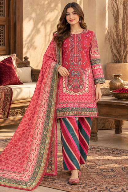 REDDI–Premium Bana Dora lawn ( farshi shalwar )