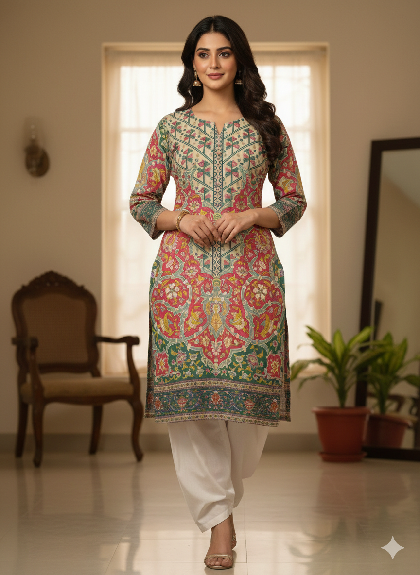 Mahira – Two Piece Stitched  Suit Shirt & Trouser