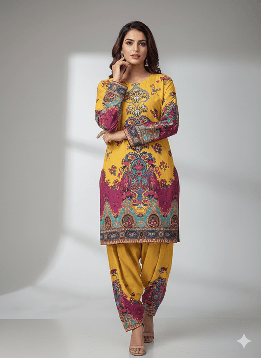 Rimal Premium Swiss Lawn 2 Piece Stitched - Seemasejee