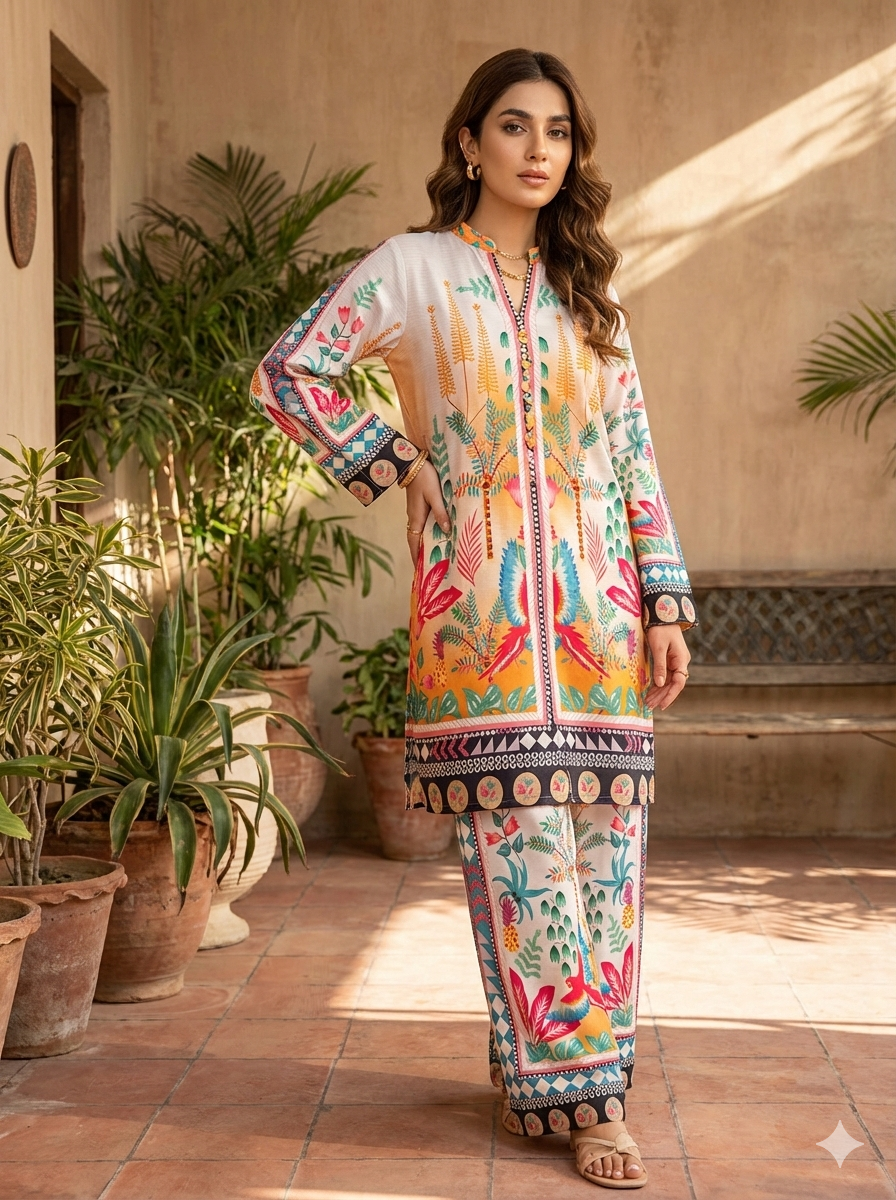 Amirah – 2 Piece Stitched Suit